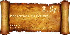 Marischek Szixtusz névjegykártya